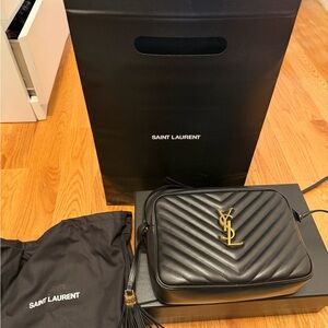 Saint Laurent LOU CAMERA BAG IN QUILTED LEATHER black